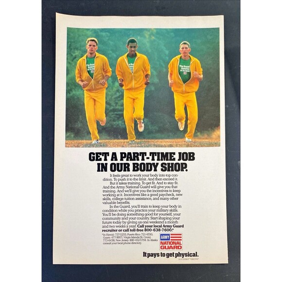Army National Guard "Get a Part-Time Job in Our Body Shop" Print Ad 1983 - Picture 3 of 3
